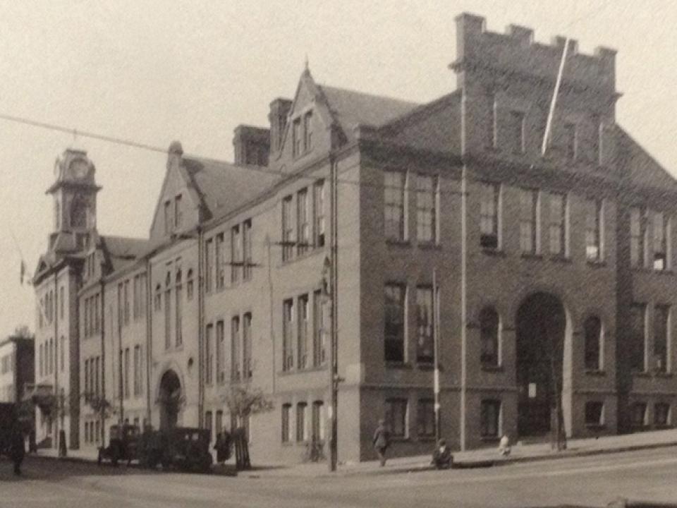 The facilities in the Colored High School (later Douglass High School) located at Dolphin Street and Pennsylvania Avenue